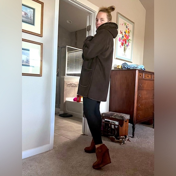 Faux shearling Jones of New York vintage coat - Picture 1 of 5